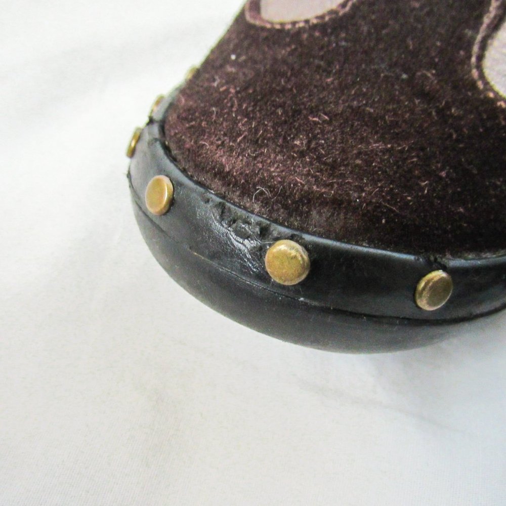 STUART WEITZMAN Metallic Suede Leather Sneakers Brown Suede Studded~MSRP $375 - Picture 9 of 15